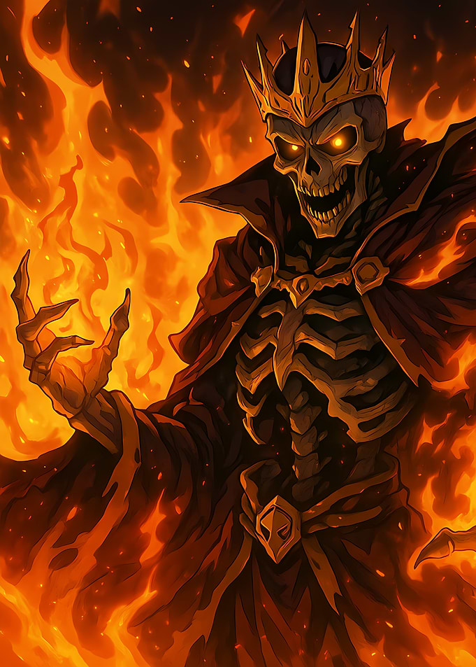 Skeleton King in Flames