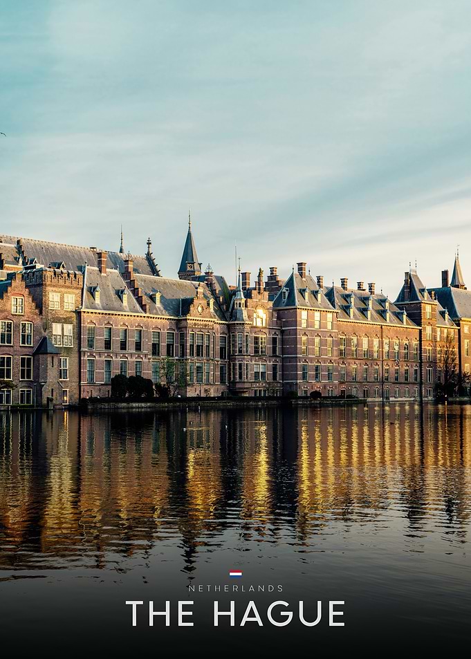 The Hague, Netherlands cityscape reflection