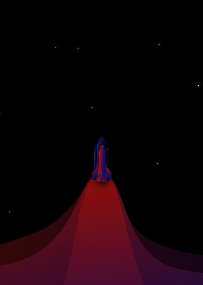 Rocket Launching into Space