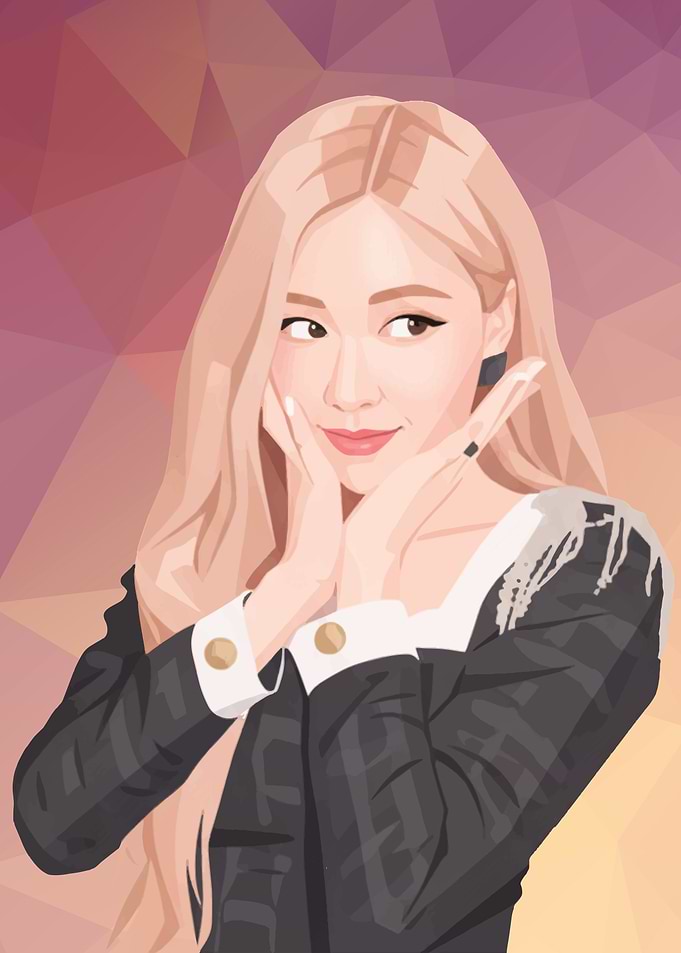 Rosé from Blackpink Digital Portrait