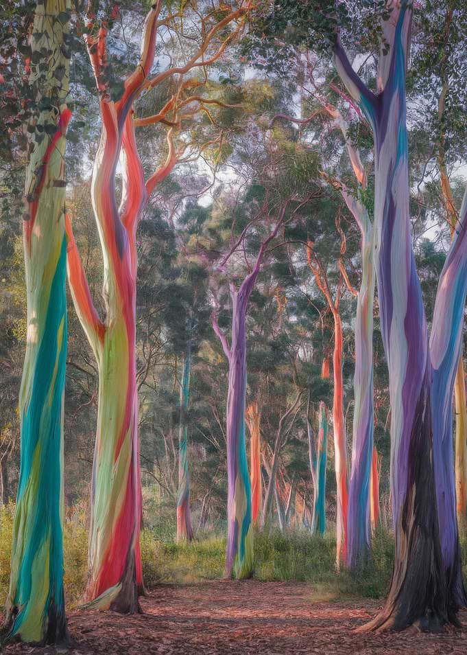Eucalyptus Trees in Forest