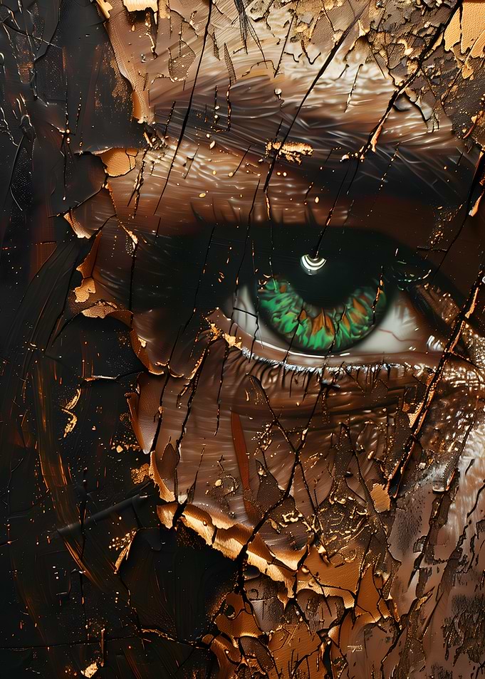 Cracked Eye Portrait