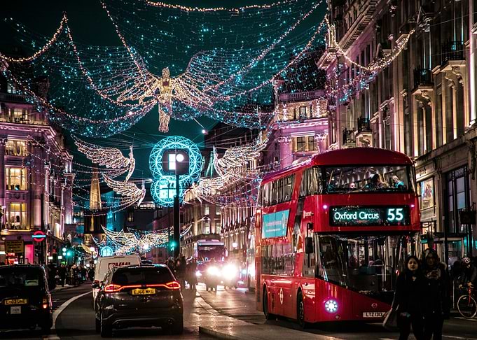 Oxford Circus Christmas Lights, London