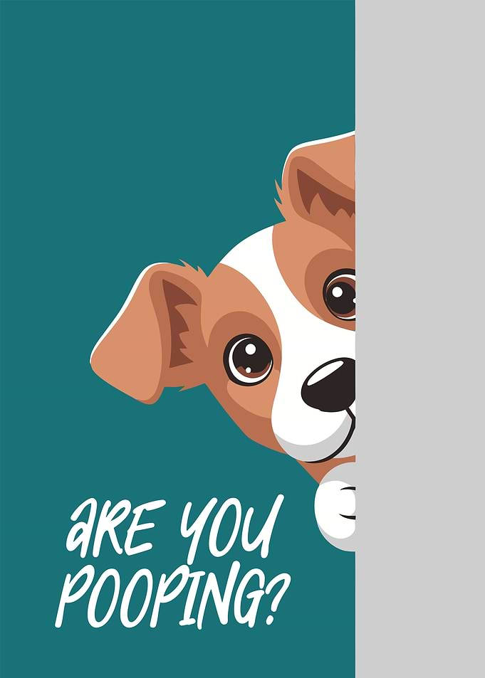 Curious Dog Cartoon with Funny Question