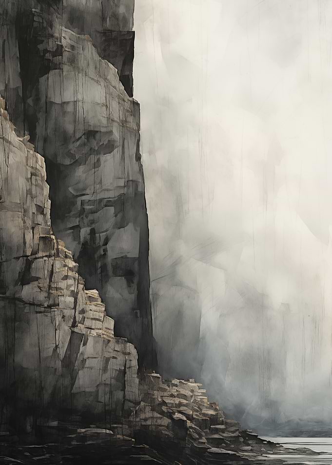 Misty Cliffs Landscape