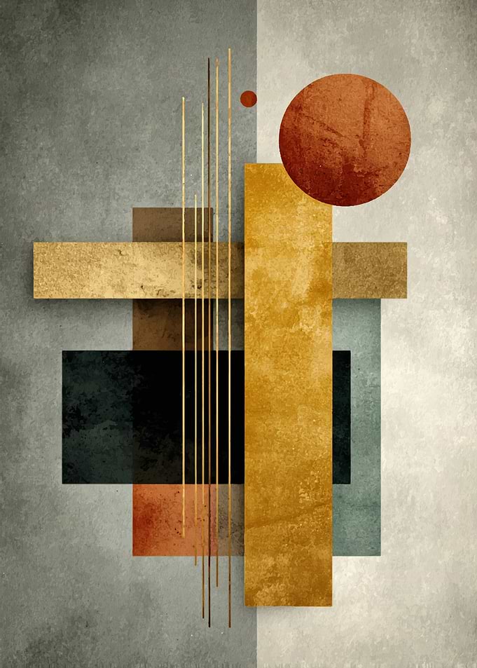 Abstract Geometric Shapes Art