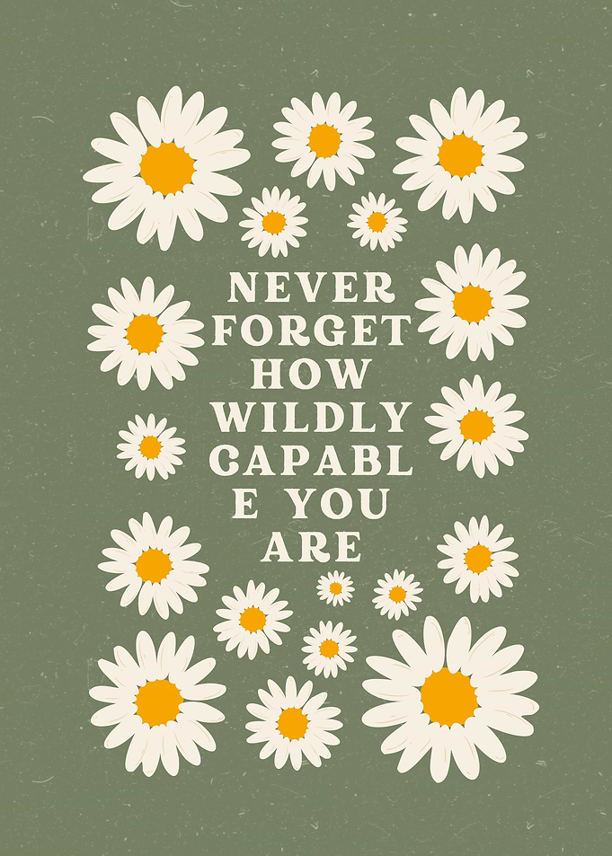 Wildly Capable Daisy Floral Art