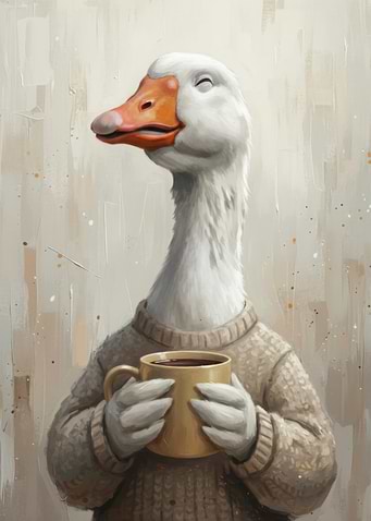 Goose with Coffee