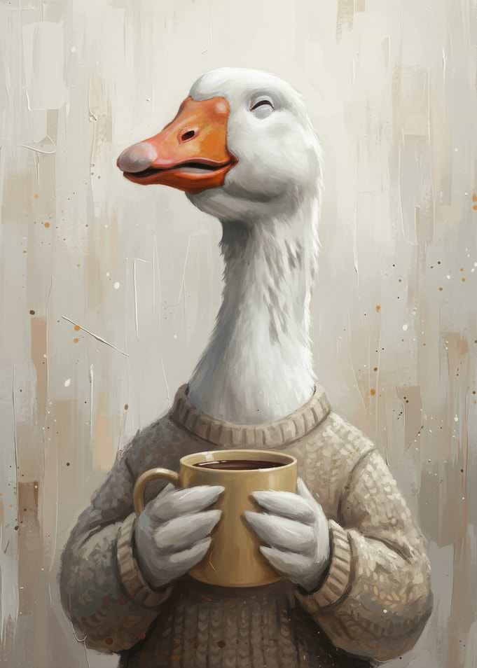 Goose with Coffee