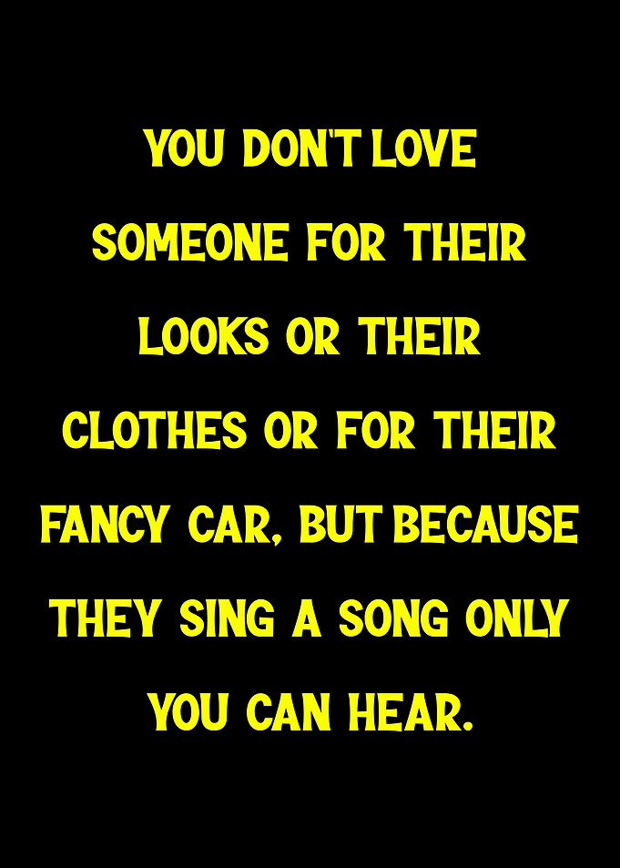 Love Quote on Black Background