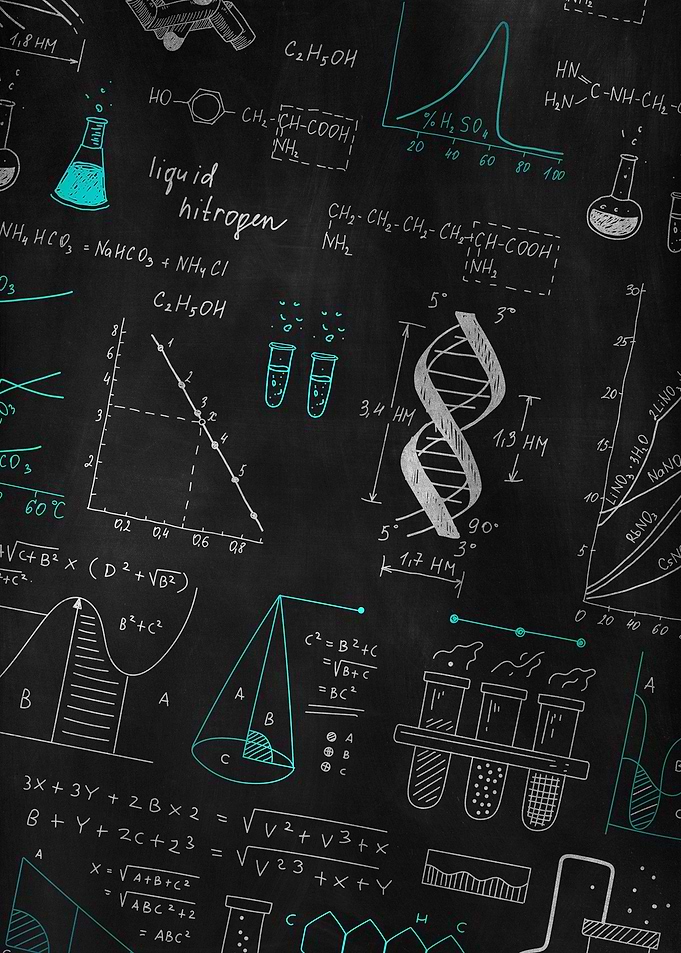 Science and Math Chalkboard Background