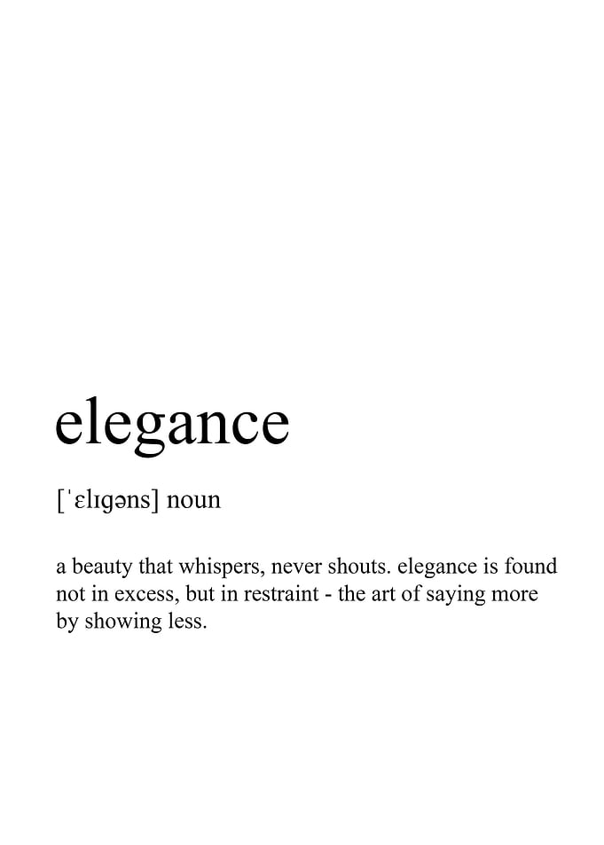 Elegance Definition Text Art