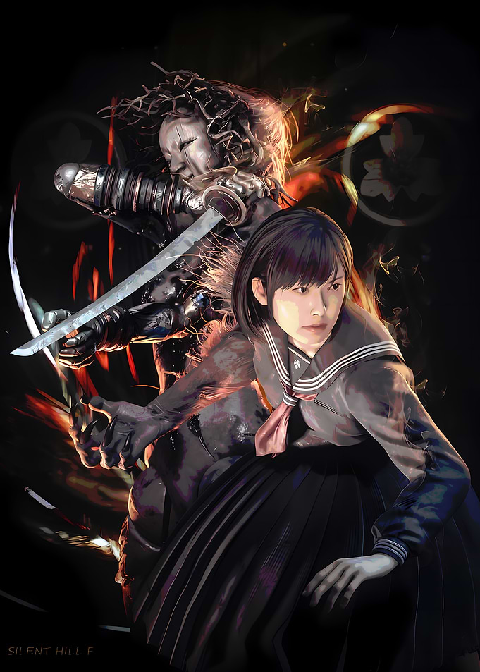 Silent Hill 2: Sakura and Pyramid Head