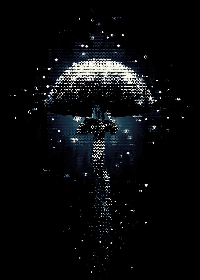 Abstract Mushroom Digital Art