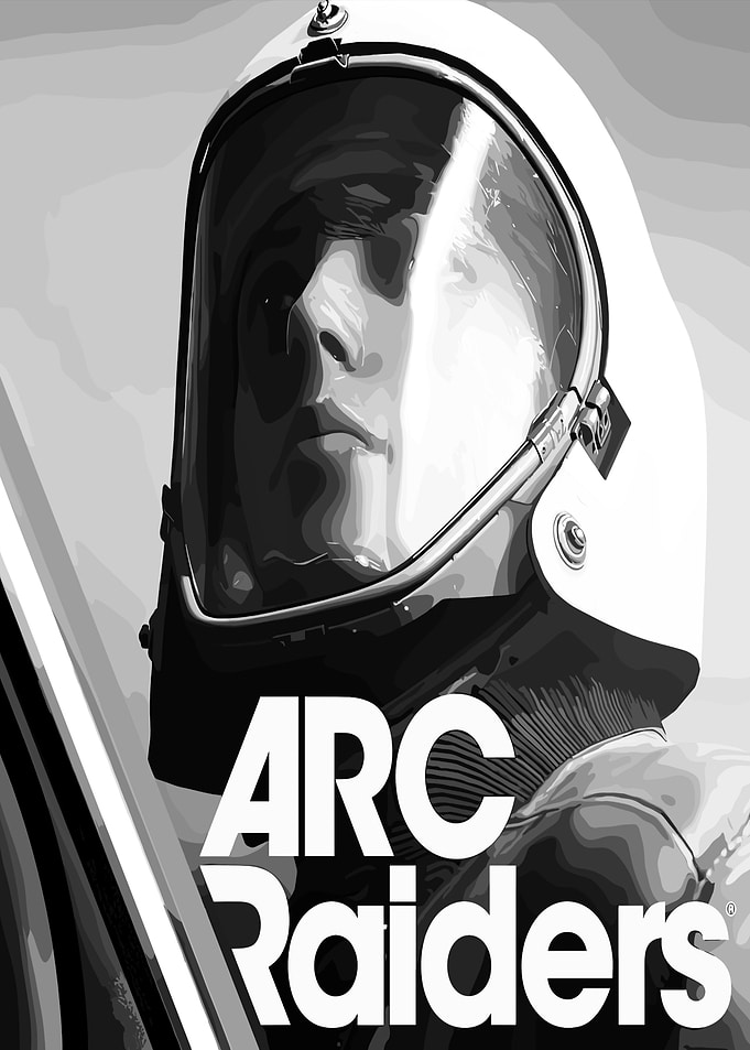 ARC Raiders Black and White Portrait