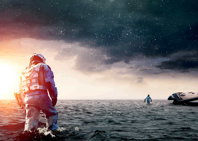 Astronauts on a Water Planet