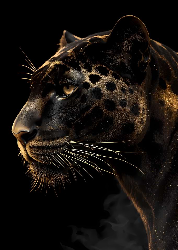 Black Panther Animals Portrait