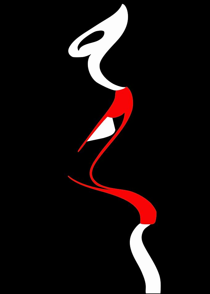 Abstract Face Profile Art
