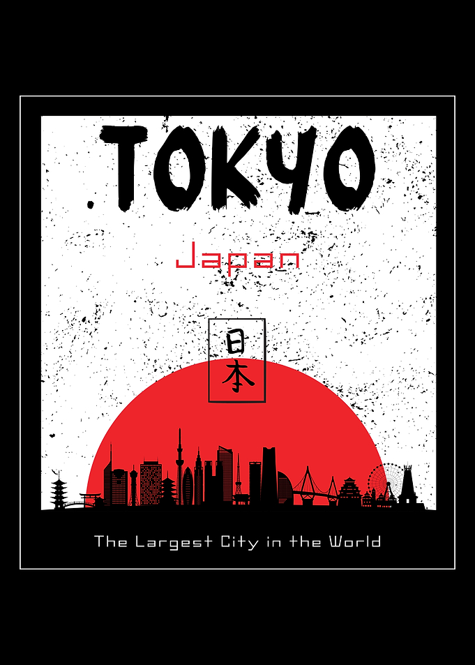 Tokyo Japan Skyline Graphic