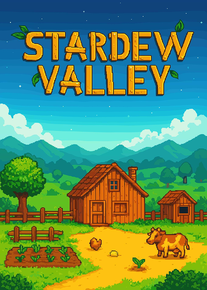 Stardew Valley Pixel Art Landscape