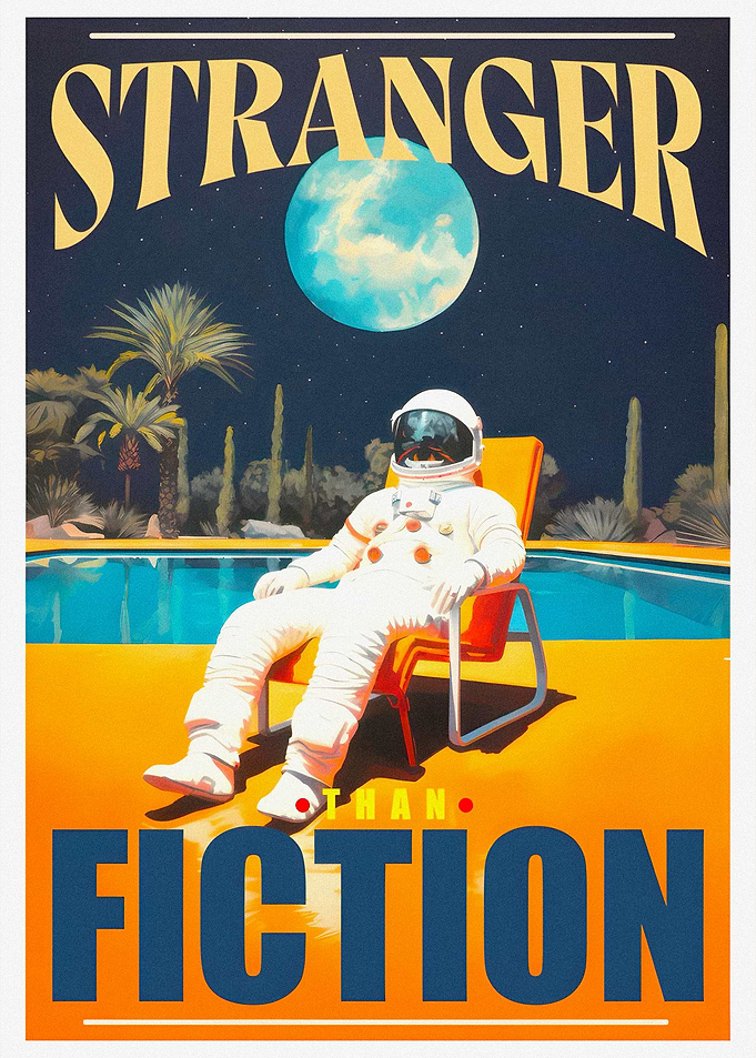 Astronaut Relaxing by Pool: Stranger Than Fiction