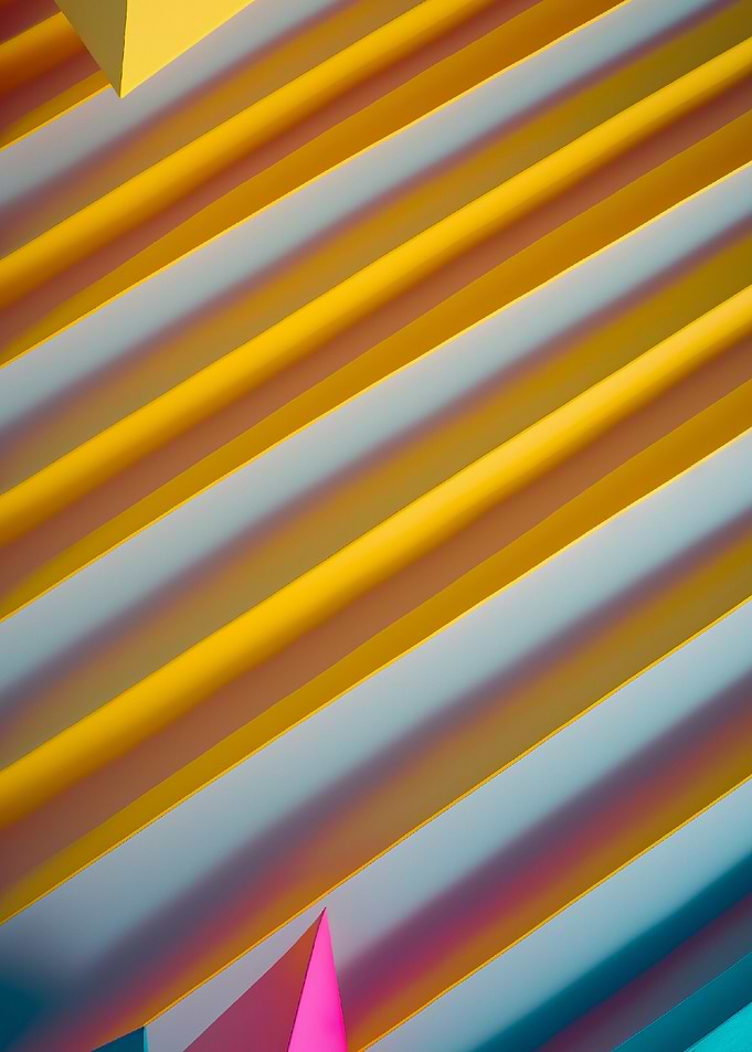 Abstract Yellow and Blue Geometric Pattern