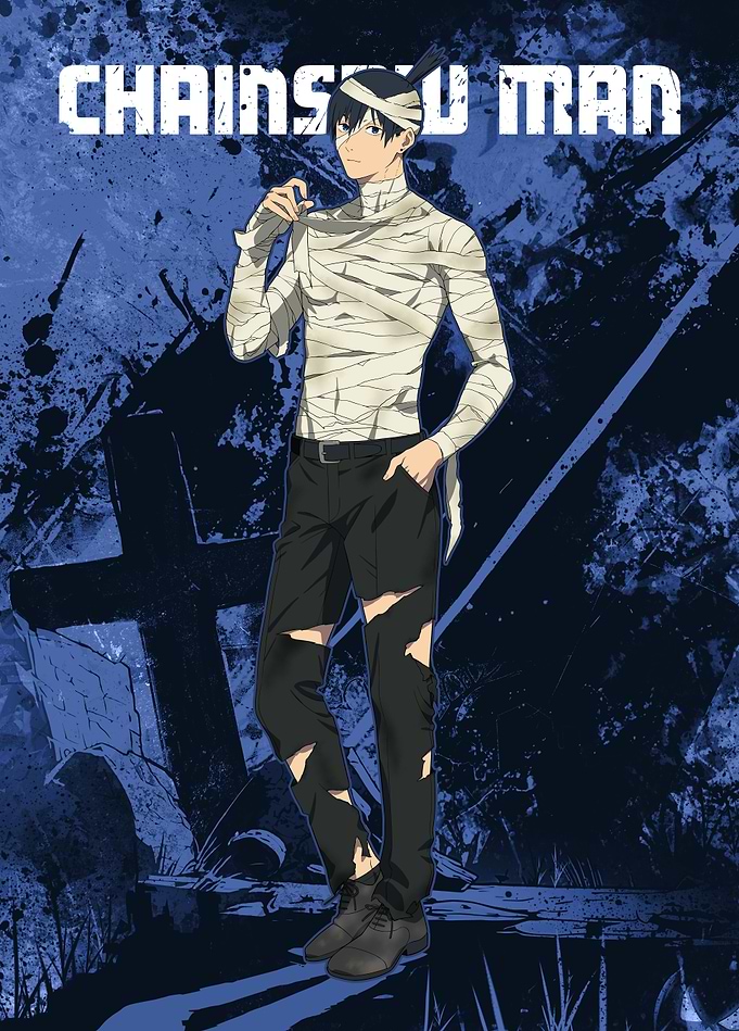 Chainsaw Man: Aki's Mummy Halloween Logo