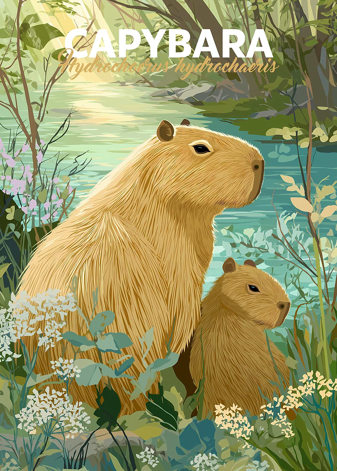 Capybara Family