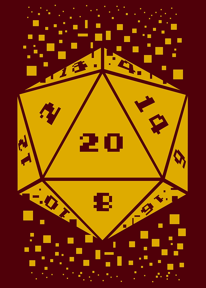 D20 Dice Pixel Art