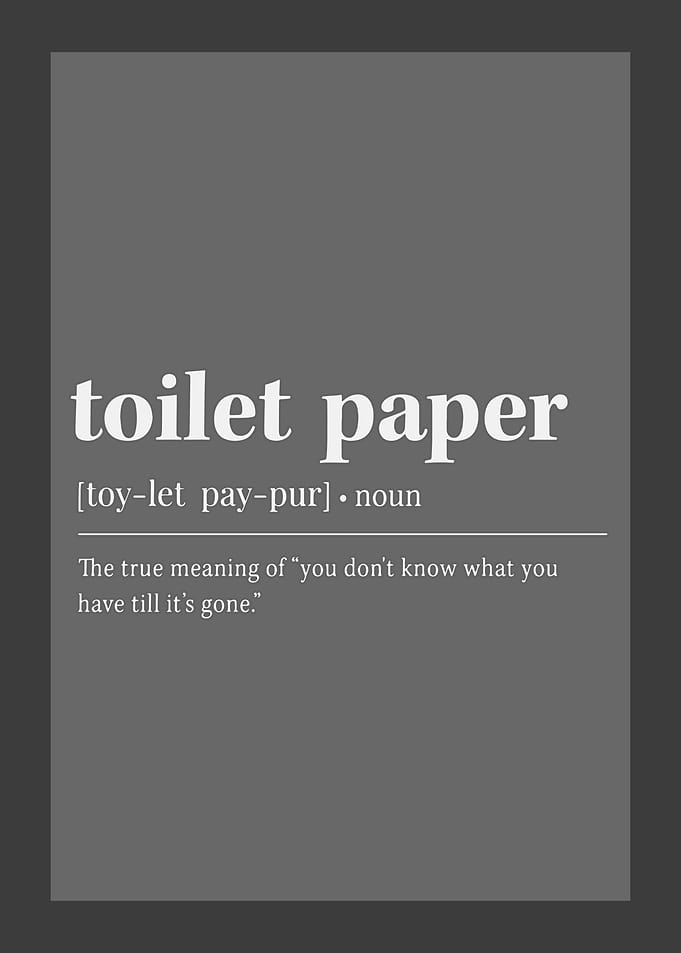 Toilet Paper Definition Printable
