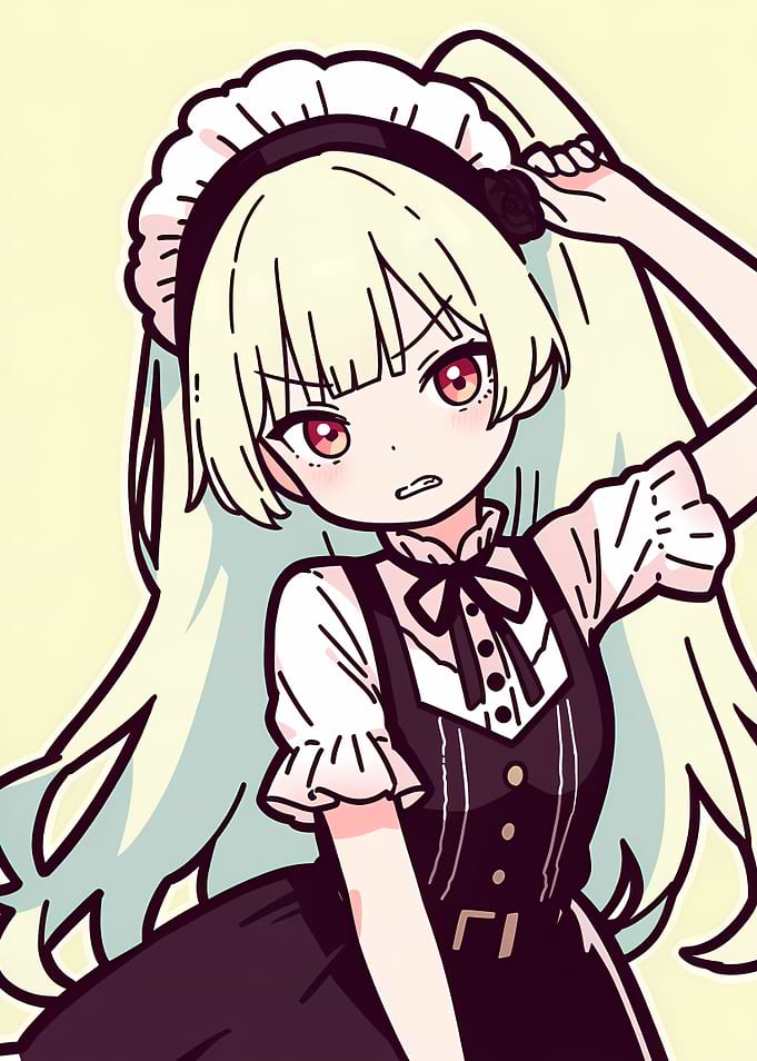 Anime Girl in Maid Outfit