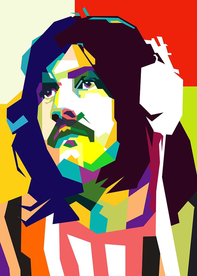 Classic Rock Drum Musician Pop Art