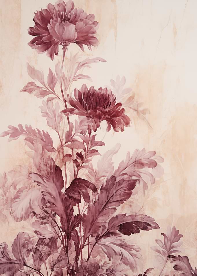Floral Maroon Flowers