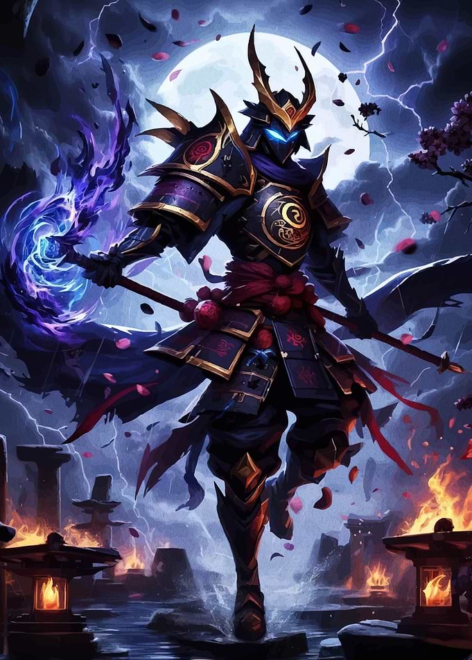 Samurai Mage Lightning Staff