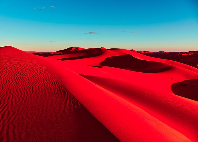 Red Sand Dunes Landscape