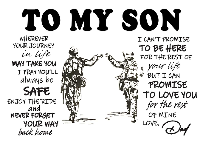 To My Son Military Tribute