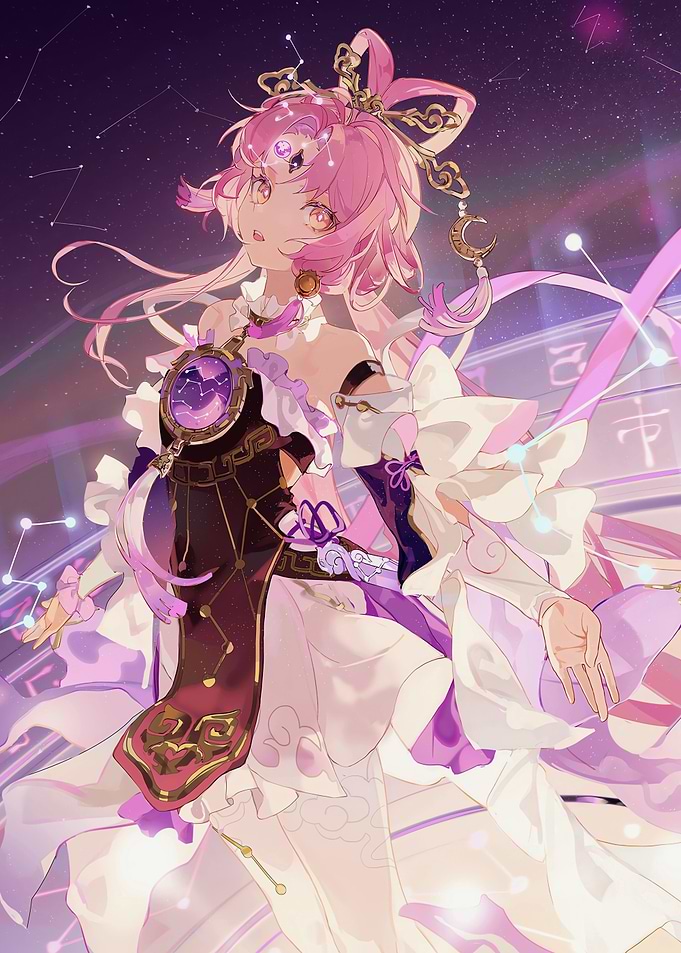 Girl with Celestial Accessories