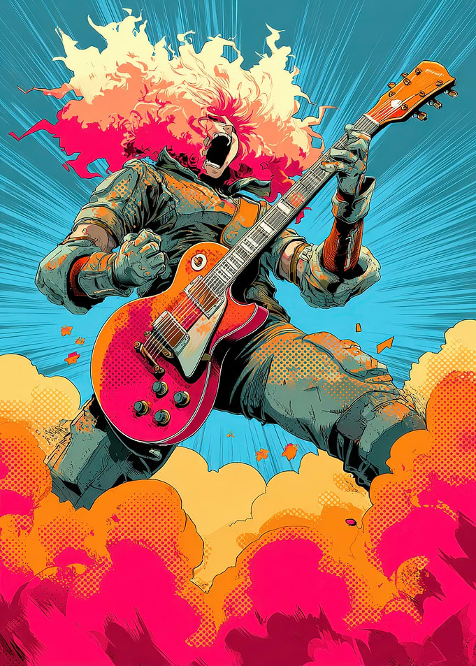 Rockstar Guitarist in Action