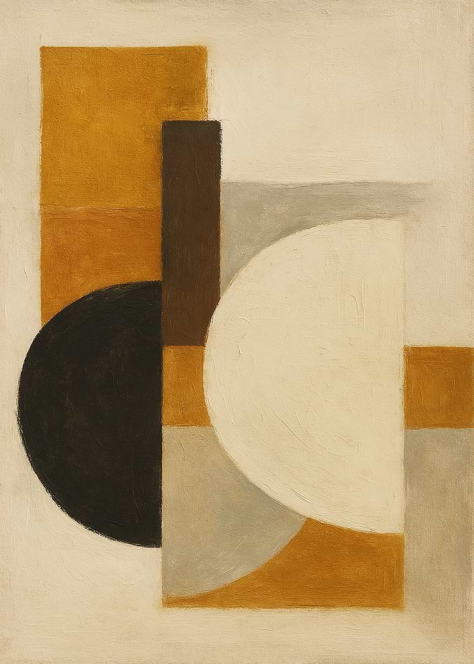 Abstract Geometric Shapes Painting