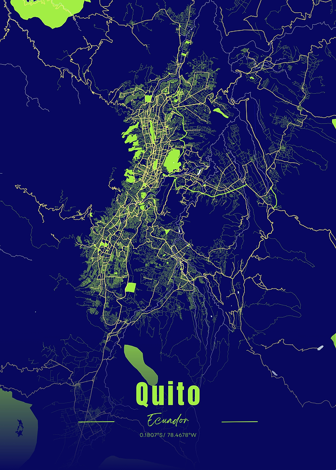 Quito, Ecuador City Map