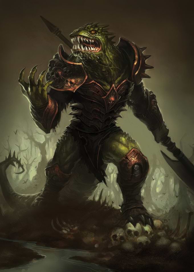 Lizard Warrior in Armor