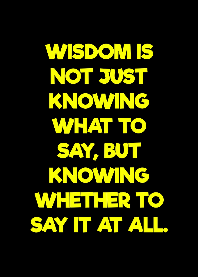 Wisdom Quote on Black Background