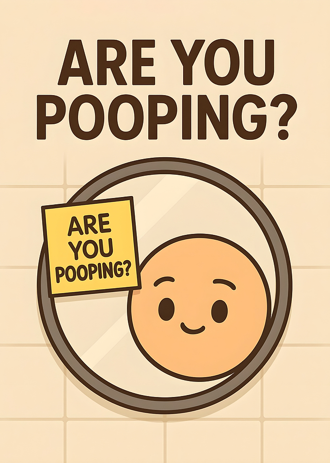 Are You Pooping? Funny Bathroom Art