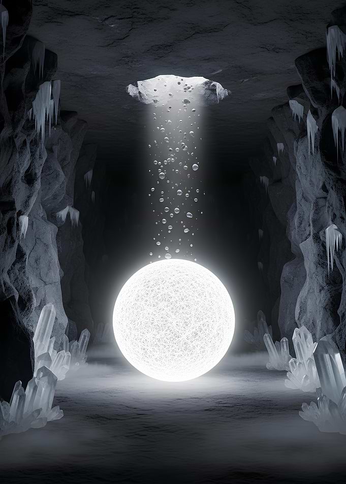 Glowing Orb in Cave