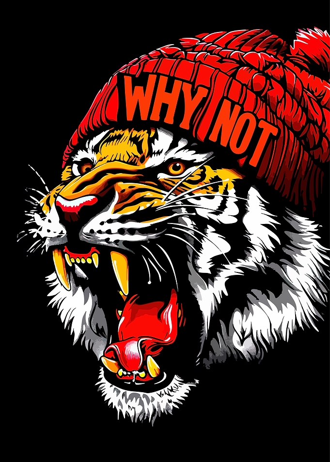Tiger with Beanie - Why Not