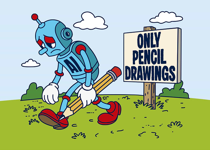 Sad AI Robot