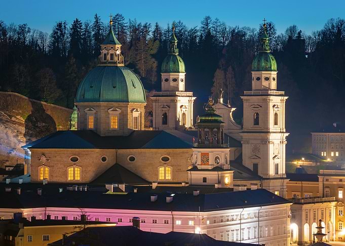 Salzburg Cathedral at Night