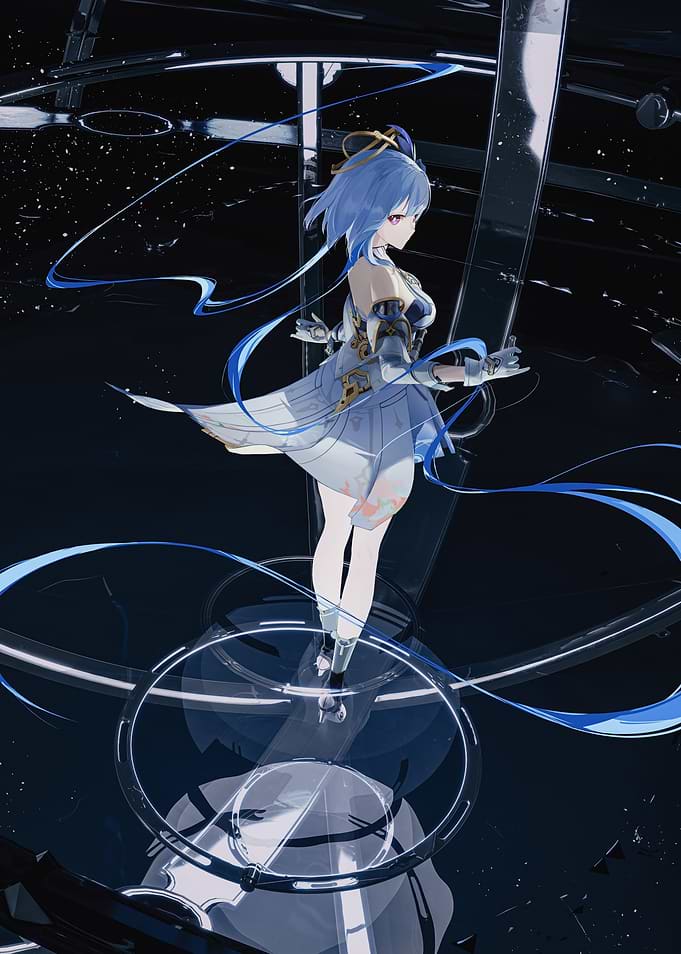 Girl in Celestial Setting