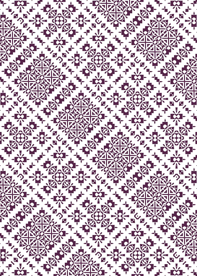 Modular Grid and Lattice Pattern in Purple​