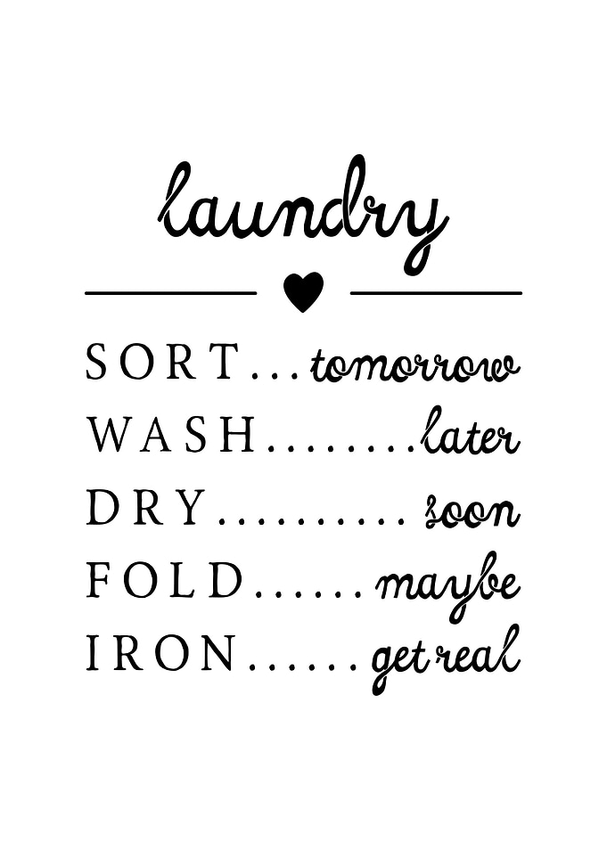Laundry Funny Text Art